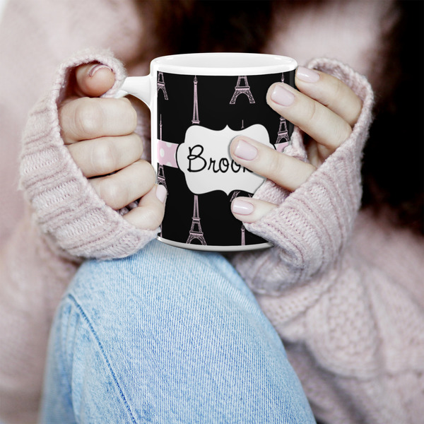 Black Eiffel Tower 11oz Coffee Mug - LIFESTYLE