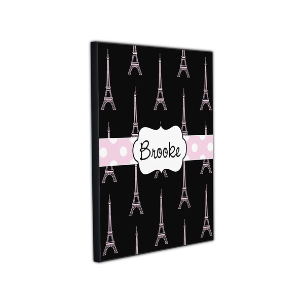 Black Eiffel Tower 11x14 Wood Print - Angle View