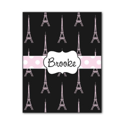 Black Eiffel Tower Wood Print - 11x14 (Personalized)