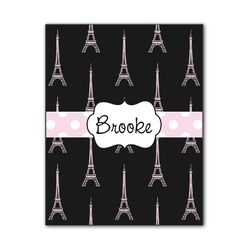 Black Eiffel Tower Wood Print - 11x14 (Personalized)