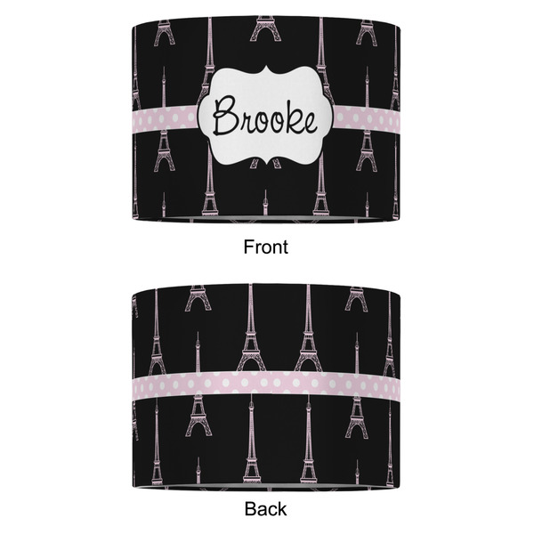 Black Eiffel Tower 12" Drum Lampshade - APPROVAL (Fabric)
