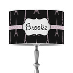 Black Eiffel Tower 12" Drum Lamp Shade - Poly-film (Personalized)