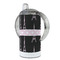 Black Eiffel Tower 12 oz Stainless Steel Sippy Cups - FULL (back angle)