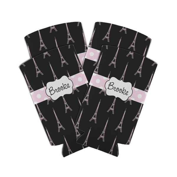 Black Eiffel Tower 12oz Tall Can Sleeve - Set of 4 - MAIN