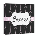 Black Eiffel Tower Canvas Print - 12x12 (Personalized)
