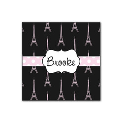 Black Eiffel Tower Wood Print - 12x12 (Personalized)