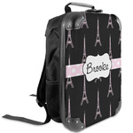 Black Eiffel Tower Kids Hard Shell Backpack (Personalized)
