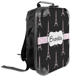 Black Eiffel Tower Kids Hard Shell Backpack (Personalized)