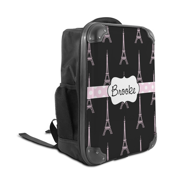 Black Eiffel Tower 15" Backpack - ANGLE VIEW