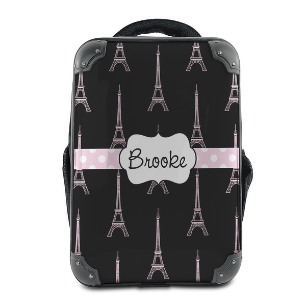Custom Black Eiffel Tower 15" Hard Shell Backpack (Personalized)
