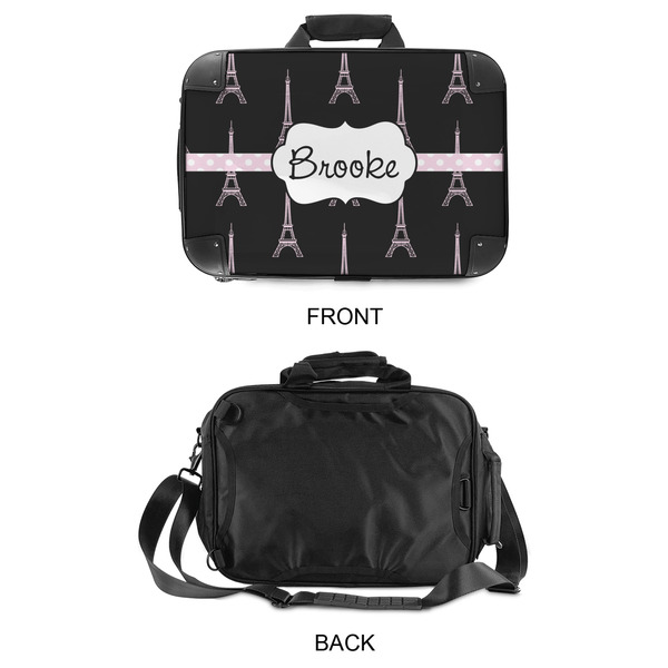 Black Eiffel Tower 15" Hard Shell Briefcase - APPROVAL
