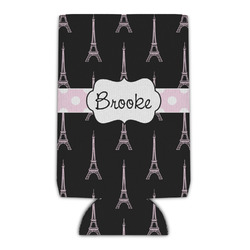 Black Eiffel Tower Can Cooler (16 oz) (Personalized)