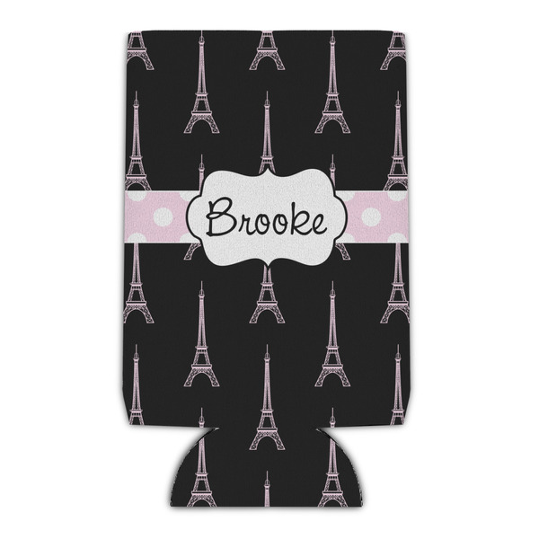Custom Black Eiffel Tower Can Cooler (Personalized)