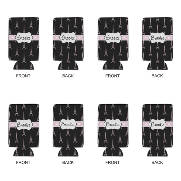 Black Eiffel Tower 16oz Can Sleeve - Set of 4 - APPROVAL