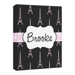 Black Eiffel Tower Canvas Print - 16x20 (Personalized)