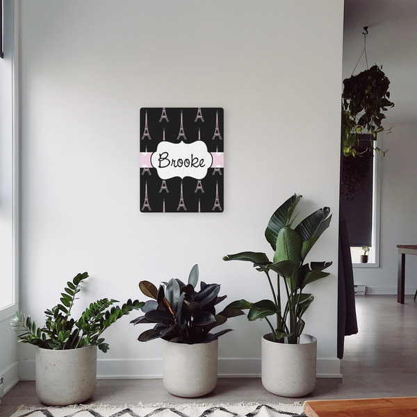 Black Eiffel Tower 16x20 - Canvas Print - In Context