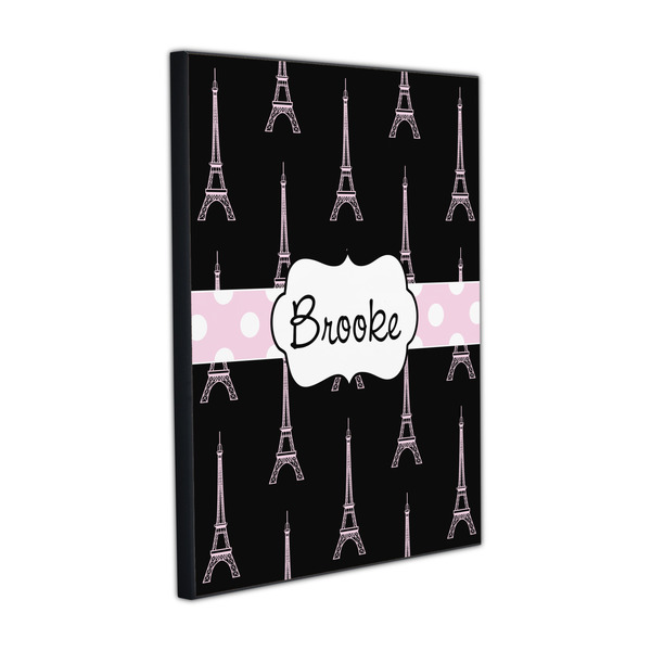 Black Eiffel Tower 16x20 Wood Print - Angle View