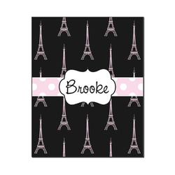 Black Eiffel Tower Wood Print - 16x20 (Personalized)