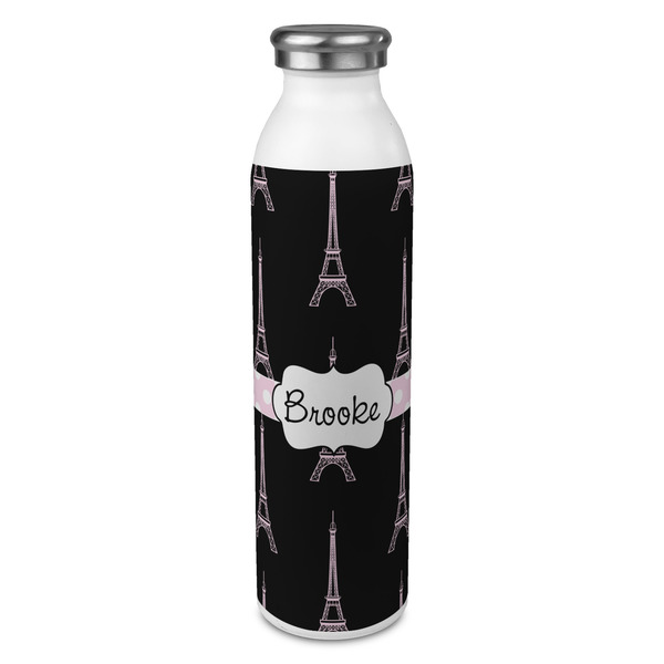 Custom Black Eiffel Tower 20oz Stainless Steel Water Bottle - Full Print (Personalized)