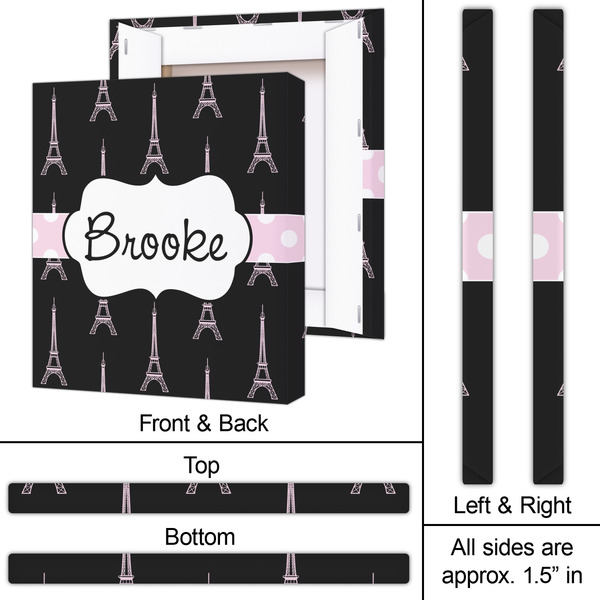 Black Eiffel Tower 20x24 - Canvas Print - Approval