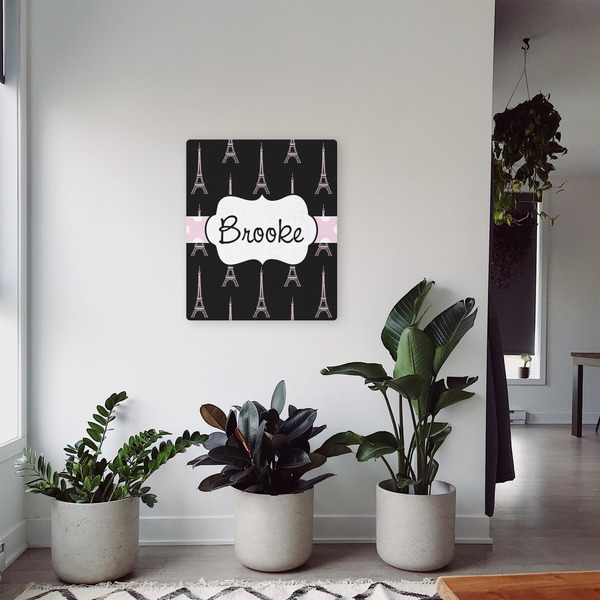 Black Eiffel Tower 20x24 - Canvas Print - In Context