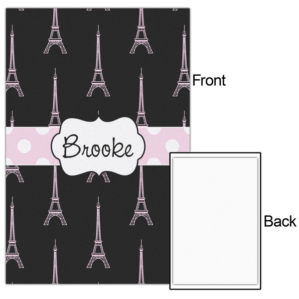 Black Eiffel Tower 20x30 - Matte Poster - Front & Back