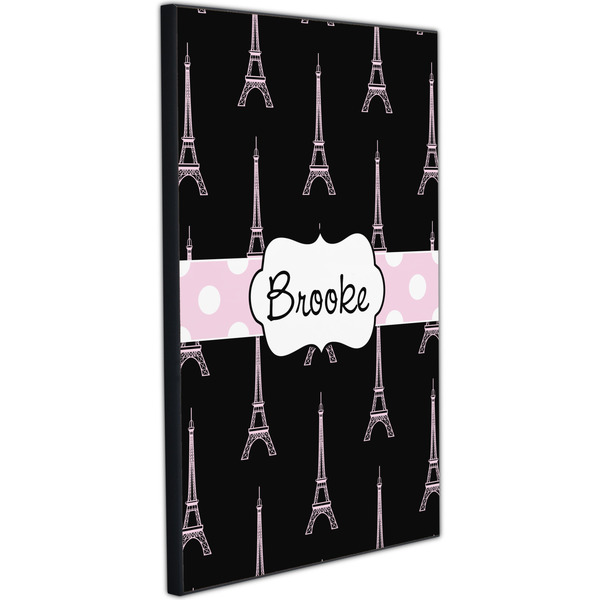 Black Eiffel Tower 20x30 Wood Print - Angle View