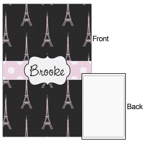 Black Eiffel Tower 24x36 - Matte Poster - Front & Back