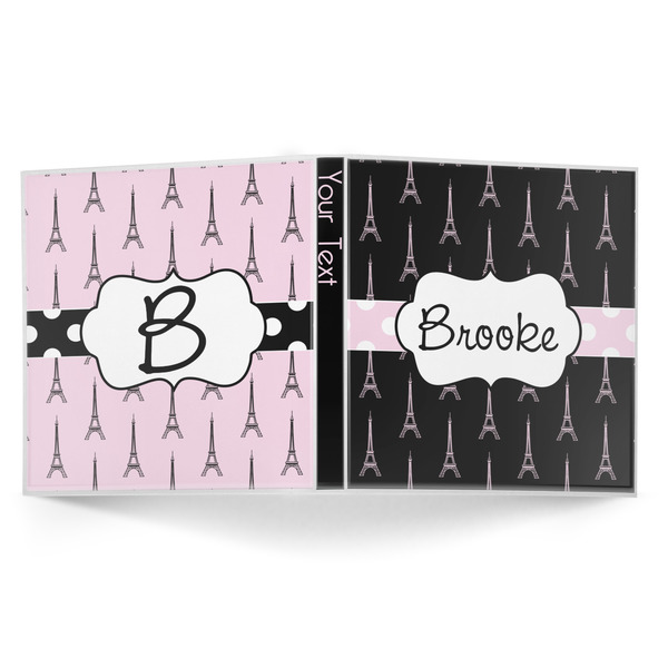 Black Eiffel Tower 3-Ring Binder Approval- 1in