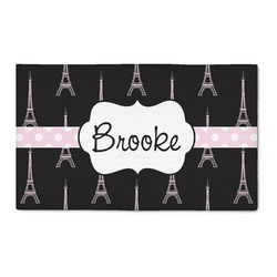 Black Eiffel Tower 3' x 5' Indoor Area Rug (Personalized)