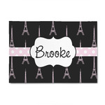 Black Eiffel Tower 4' x 6' Indoor Area Rug (Personalized)