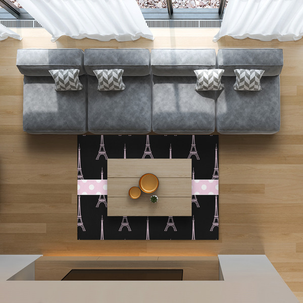 Black Eiffel Tower 5'x7' Indoor Area Rugs - IN CONTEXT