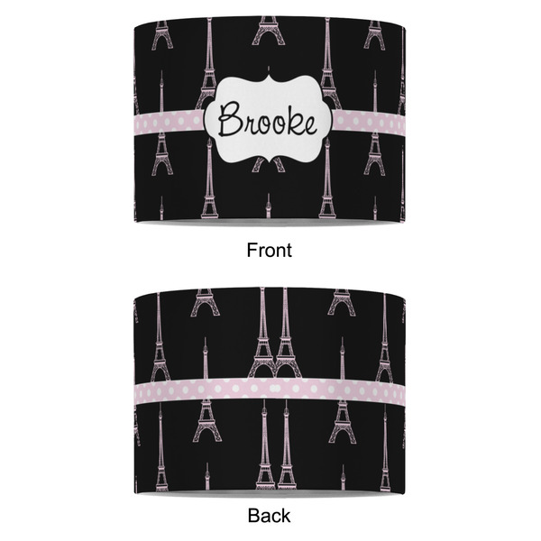 Black Eiffel Tower 8" Drum Lampshade - APPROVAL (Fabric)