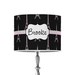 Black Eiffel Tower 8" Drum Lamp Shade - Poly-film (Personalized)