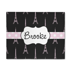 Black Eiffel Tower 8' x 10' Indoor Area Rug (Personalized)