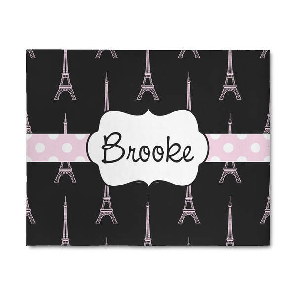 Custom Black Eiffel Tower 8' x 10' Indoor Area Rug (Personalized)