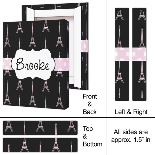 Black Eiffel Tower 8x10 - Canvas Print - Approval