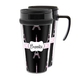 Black Eiffel Tower Acrylic Travel Mug (Personalized)