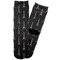 Black Eiffel Tower Adult Crew Socks - Single Pair - Front and Back