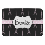 Black Eiffel Tower Anti-Fatigue Kitchen Mat (Personalized)