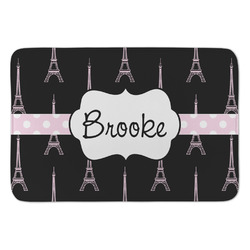 Black Eiffel Tower Anti-Fatigue Kitchen Mat (Personalized)