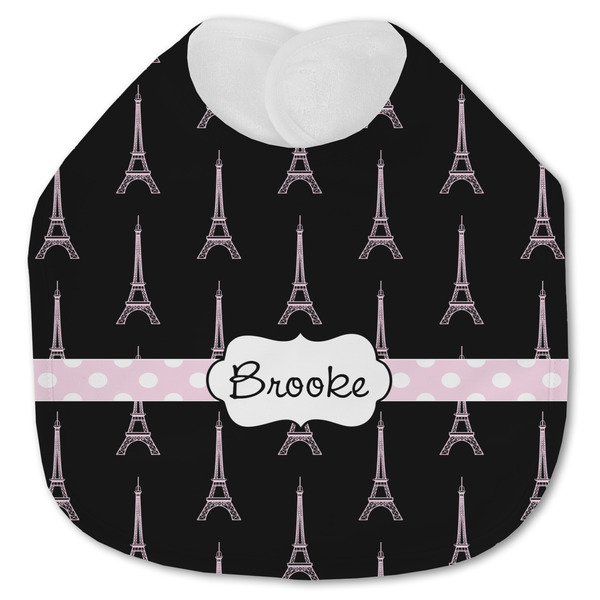 Black Eiffel Tower Baby Bib - AFT closed