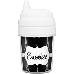Black Eiffel Tower Baby Sippy Cup (Personalized)