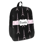 Black Eiffel Tower Kids Backpack (Personalized)