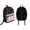 Black Eiffel Tower Backpack front and back - Apvl
