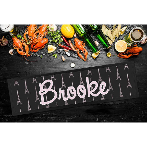 Black Eiffel Tower Bar Mat - Large - LIFESTYLE
