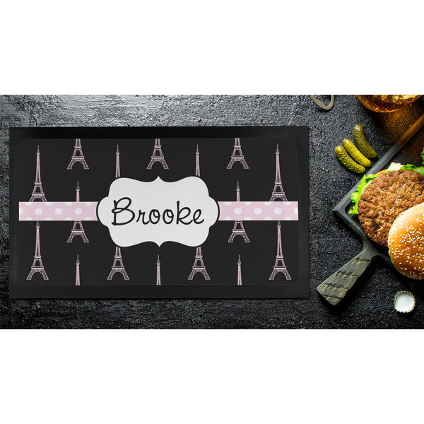 Black Eiffel Tower Bar Mat - Small - LIFESTYLE