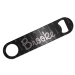 Black Eiffel Tower Bar Bottle Opener - Silver w/ Name or Text