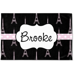 Black Eiffel Tower Woven Mat (Personalized)