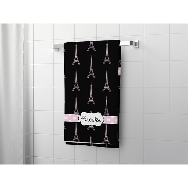 Black Eiffel Tower Bath Towel - LIFESTYLE